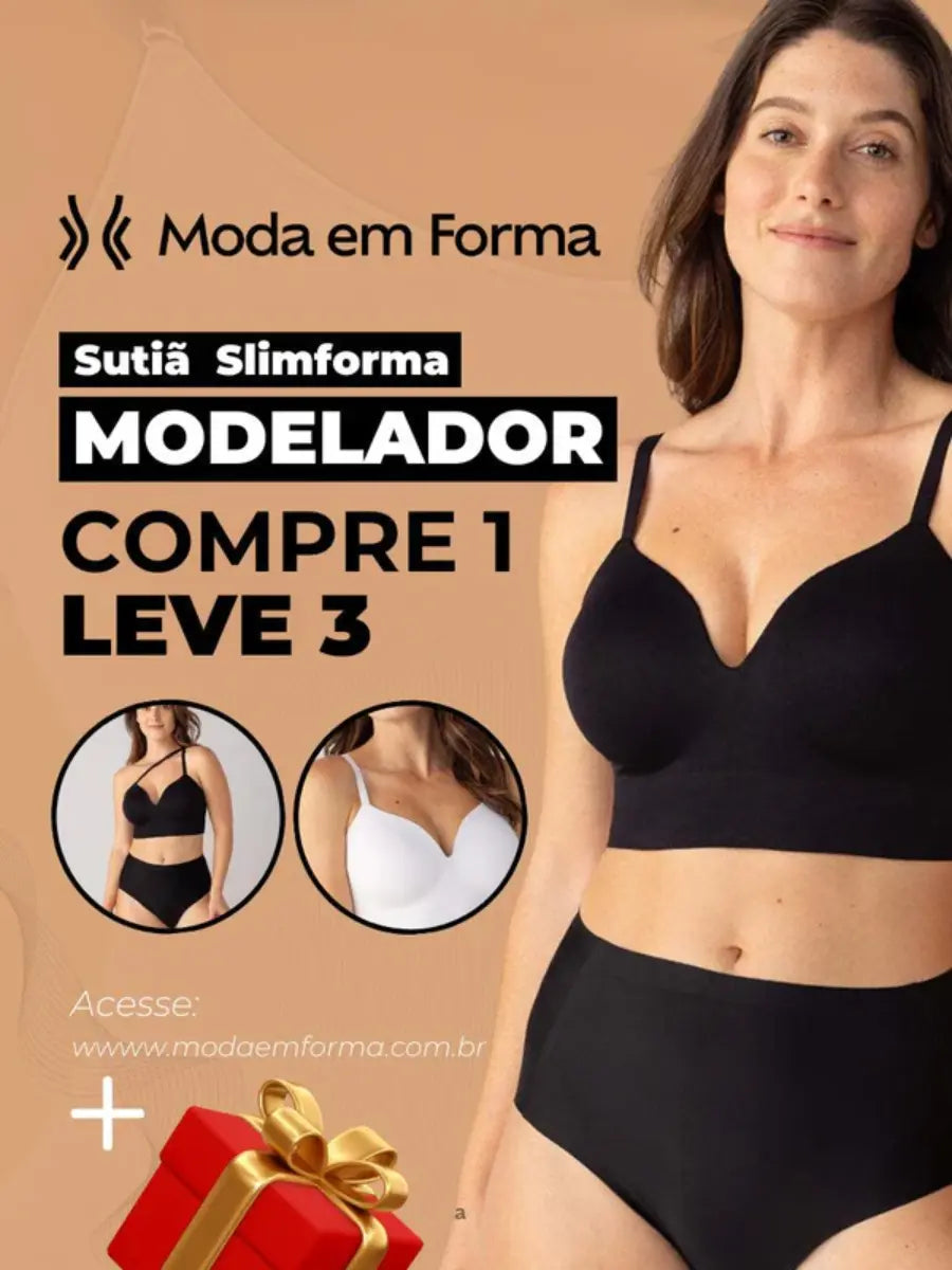 Sutiã Modelador Libelle (Compre 1 & Leve 3) + Brinde Calcinha Modeladora!