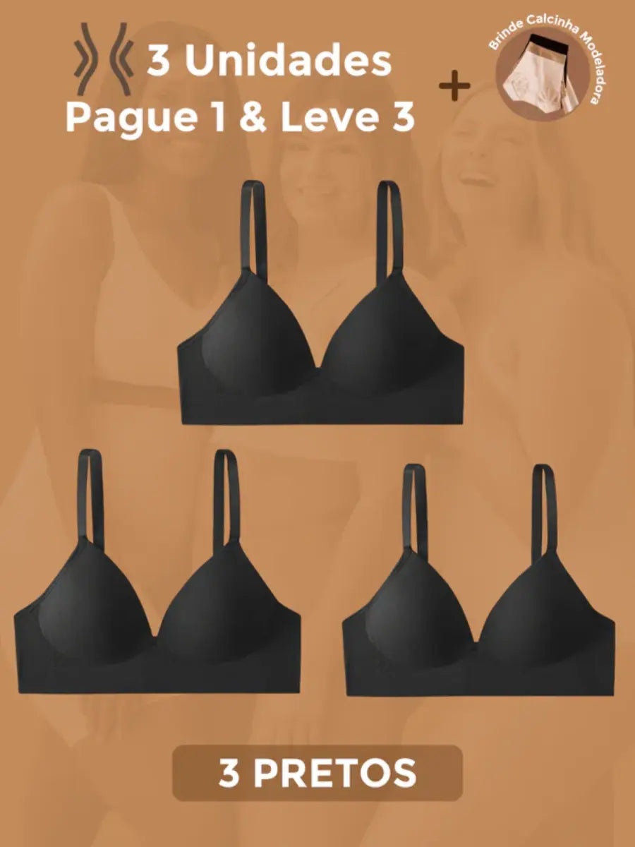 Sutiã Modelador Libelle (Compre 1 & Leve 3) + Brinde Calcinha Modeladora!