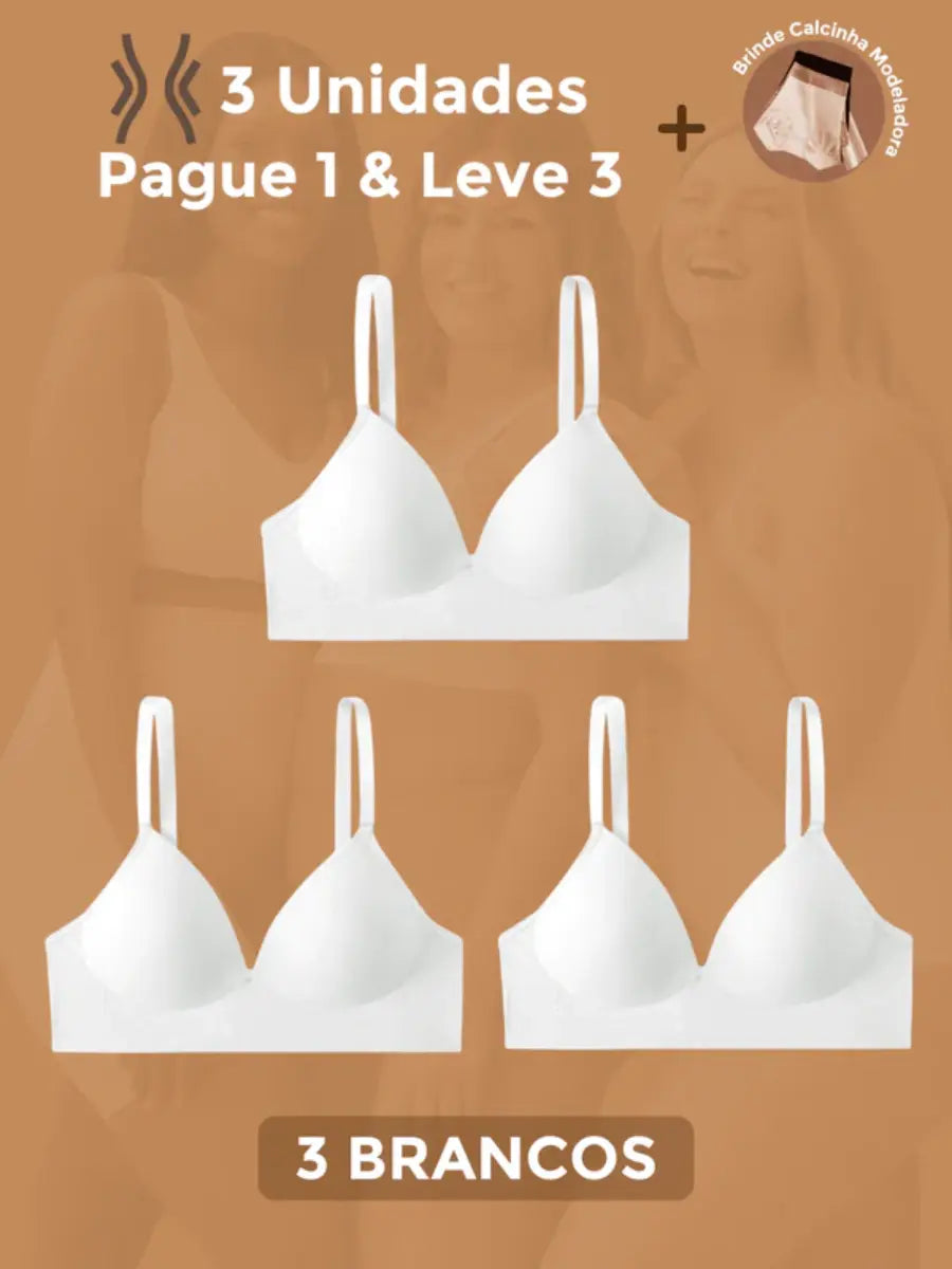 Sutiã Modelador Libelle (Compre 1 & Leve 3) + Brinde Calcinha Modeladora!
